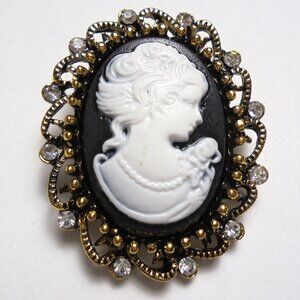 Cameo Brooch Portret Pin Black Jewelry fashion accessores NEW gifts for her